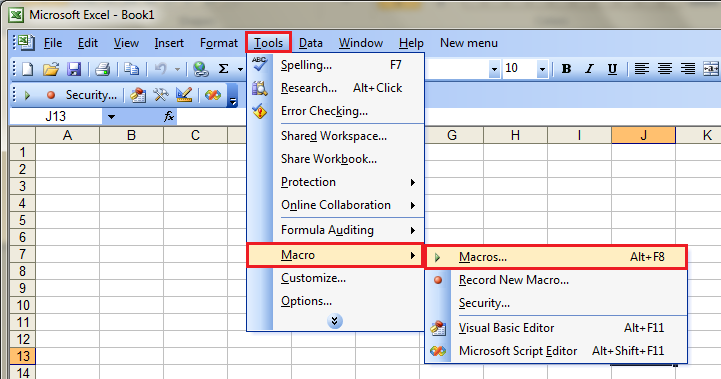 How to run a macro from the Excel toolbar?