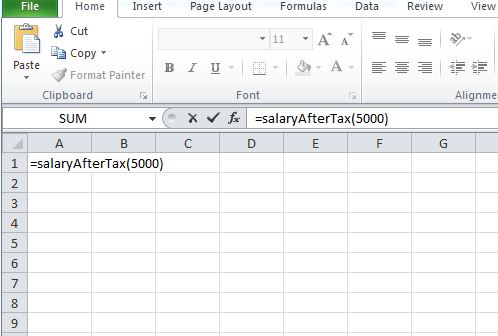 Using VBA functions in Excel worksheets