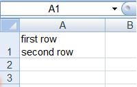 Breaking text in worksheet's cell